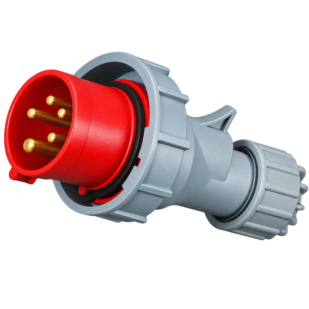 CEE Form 3P+N+E 16A 400V IP67 plug, red